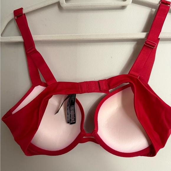 Victoria's Secret Red Padded Bra with Embellished Logo Straps - Picture 6 of 7